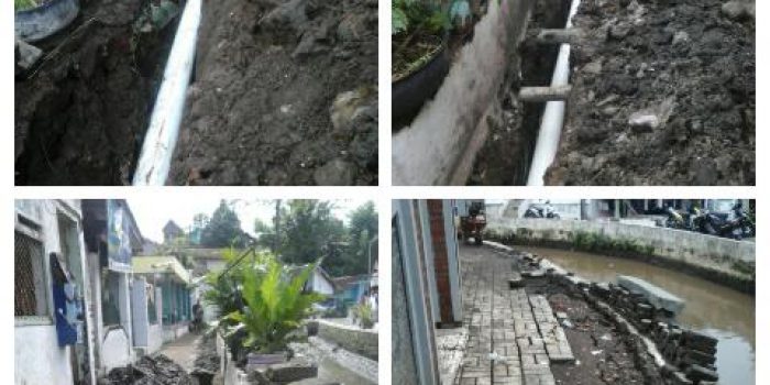Perpipaan untuk membuah limbah rumah tangga dipasang agar semua rumah tersambung ke IPAL Komunal